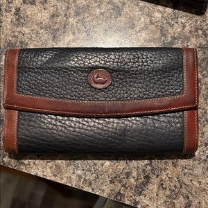 Dooney & Bourke Black and Brown Wallet